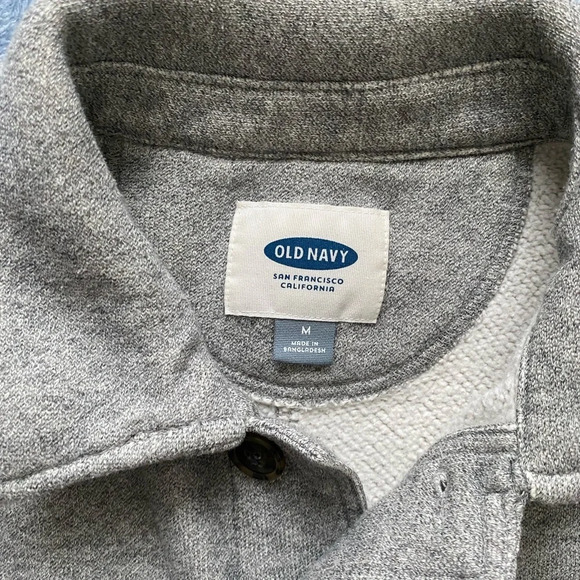 Men’s  Old Navy Gray Button Down Jacket Shacket Cardigan Size M - Picture 4 of 8